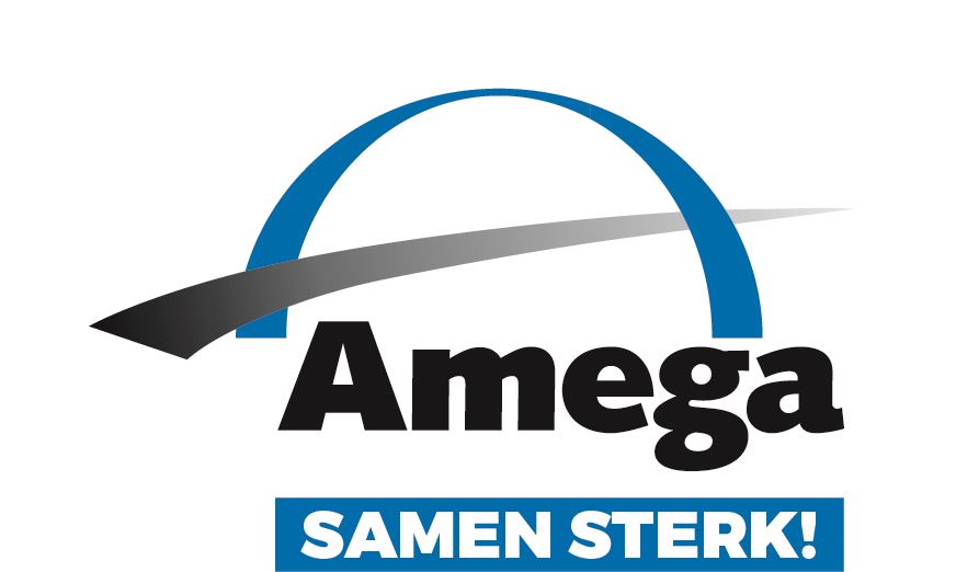 Amega logo in kleur